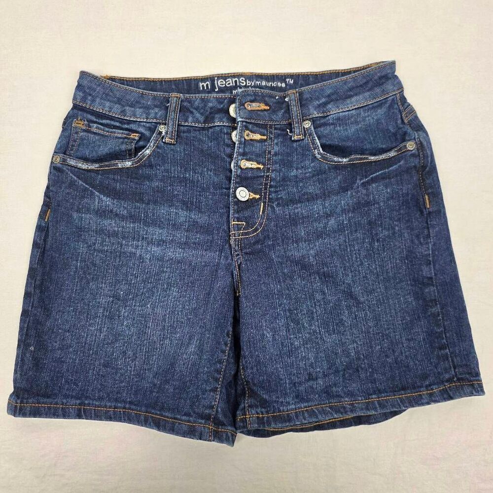 Maurices Denim Shorts Womens Size 8 Mid Rise Button Fly